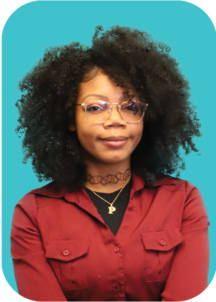 Picture of a brunette curly haired woman named Cinnamon, new faces to the team